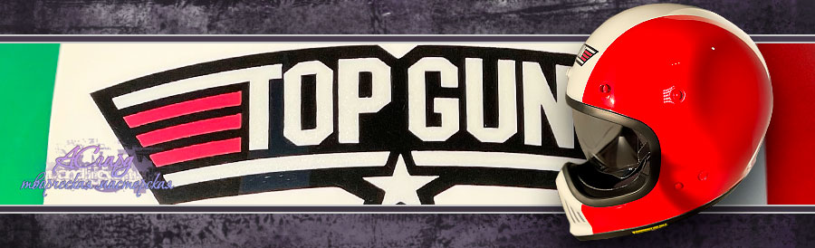 Фото аэрографии на шлеме Shoei EX Zero. Top Gun. 