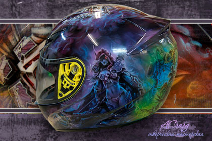 Аэрография на шлем Diesel. World of Warcraft. 