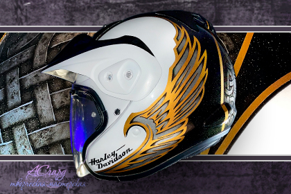 Аэрография на шлем Arai CT F. Harley - Davidson. 