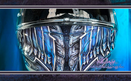 Аэрография на шлеме Ixs 216. World of Warcraft Death Knight. 