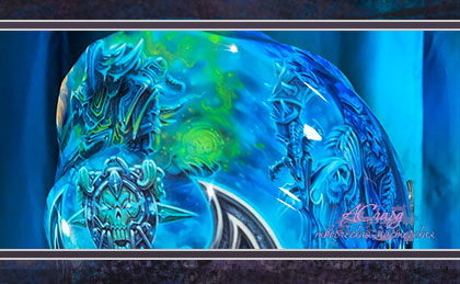 Аэрография на шлеме Ixs 216. World of Warcraft Death Knight. 