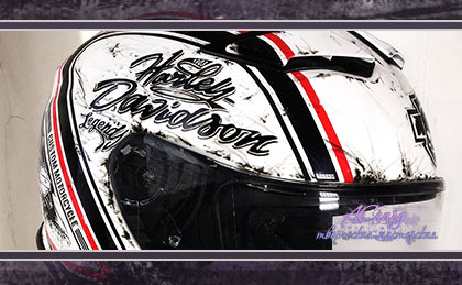 Аэрография на шлеме Shoei J Cruise. Harley-Davidson. 