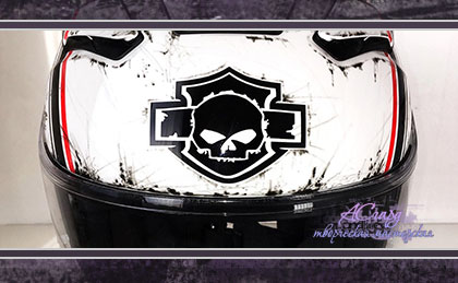 Аэрография на шлеме Shoei J Cruise. Harley-Davidson. 