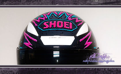 Аэрография на шлеме Shoei NXR Zork. Full Gas. 