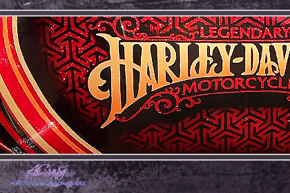 Кастом покраска мотоцикла Harley Davidson. Red gold. 