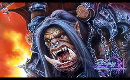Аэрография Орк. World of Warcraft. 
